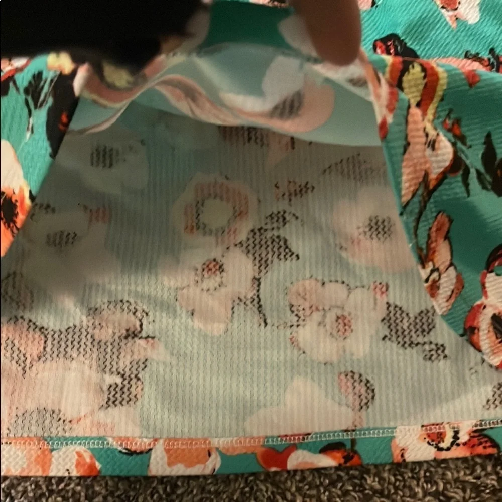 Cato Beautiful Girls Floral Dress in Turquoise and Peach Flowera